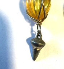 Vintage Dangle Drop Clip On Earrings With Multi Component Design Beads 5″ Long