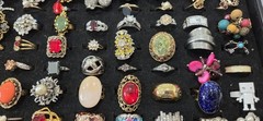 Vintage Mod Ring Lot Of 100. 23 Signed Kate Spade N.Y Avon Sterling Vendome