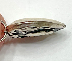 Estate Silver Heart Charm Pendant Bunny Rabbit Vintage Antique Puffy 925 US