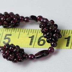 Vintage Garnet Cluster Beaded Necklace 32 In Continuous No Clasp