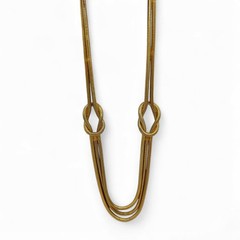 Rare Yves Saint Laurent YSL Gold Tone Snake Chain Necklace 1970s