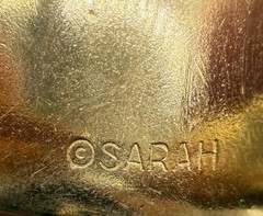 1974 SARAH COVENTRY EMBER Jonquil gold tone Starbust stone wide band ring
