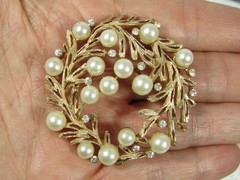 Vintage Jewelry Lot Many Trifari plus Monet KJL Barrera Coventry Rhinestone too