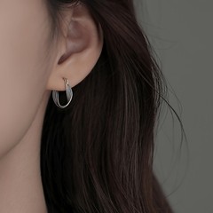 New 1Pair Vintage 925 Silver Plated Twist Earrings for Women Alloy Jewelry