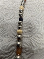 Vintage Boho Style Political Donkey & Elephant Gemstone 22” Necklace Made India