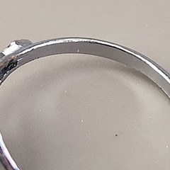 Vintage Art Deco Uncas Ring Paste Stone Silver Tone Antique 7