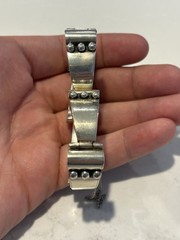 HEAVY Vintage Taxco 925 Sterling Silver Mexico RC Bracelet Good RARE