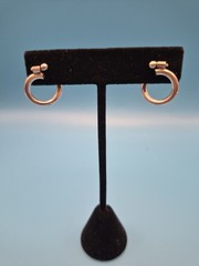 Silver 925 Loop Earings Vintage #E104