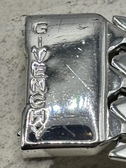 Vintage Givenchy Wide Hexagon Link Bracelet Signed