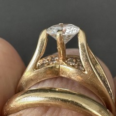 Vintage 14k Frank J Golden 1.03 Ct Diamond Ring