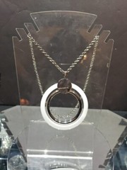 Necklace, c.1970s Sarah Coventry “Holiday Circles” interchangeable discs white