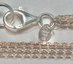 3 CHAIN & MULTICOLORS WOMEN MILOR 925 STERLING SILVER BRACELET 6.6 gr & 9″
