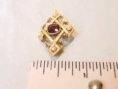 Antique Appraised 1920-30s Natural Seed Pearl Almandine Garnett 14K Gold Brooch
