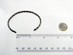Southwestern Unmarked Sterling Silver Sun Rays Motif Cuff Bracelet 6.75 In 9.3g