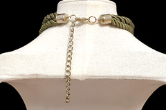 VTG Anna & Ava 18″ Chunky Old Hollywood Green Gold LUXE Glam Statement Necklace