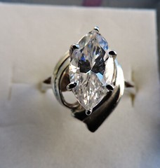 Antique Era Solitaire Wedding Ring 2.1 Ct Simulated Diamond 14k White Gold Over