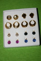 Nolan Miller Glamour Collection Interchangeable Earrings Set~Vintage~NIB FREE H