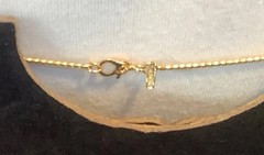 Vintage Dainty Gold Tone Signed MONET Necklace W/ Sliding Ball Beads 16” Clean