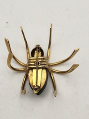 Vintage 1930 Bakelite Green Spider Brooch 2 inches long 2 inches wide 1inch tall