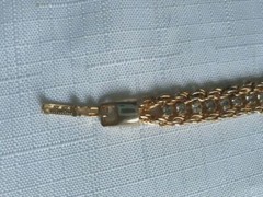 Vintage Gold Tone Tennis Bracelet – 7 Inches. As Pictured