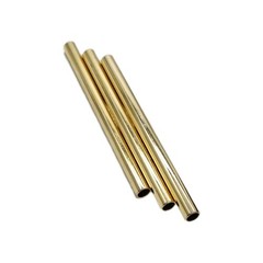 Bar Brooch Gold tone tube Pin Modernist Modern Vintage 3.5 in