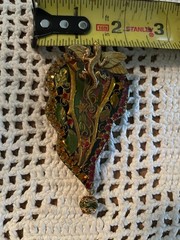 Vtg 1990 John Wind Maximal Art Lizard Jungle Brooch Resin Assemblage Pin Charm