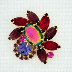 Juliana D&E Fuchsia Watermelon Brooch And Earrings Book Set 2248 & 3470