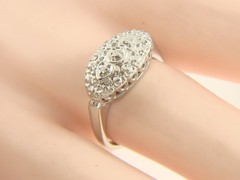 Vintage 10K Yellow and White Gold 1950’s Diamond Princess Ring Size 6.25