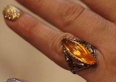 Vintage 1960s Antique Russian USSR BALTIC AMBER Ring D1595