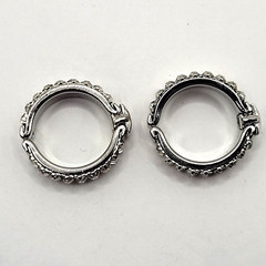 Clear Baguette Sparkly Rhinestone Hinged Clip On Small Hoop Vintage Earrings
