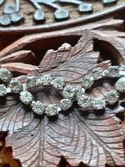 Vintage 1950s/1960s Double Strand Twined Art Deco-style Rhinestone Bracelet
