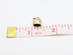 Vintage 18k Yellow Gold Cow Bell 5/8″ Pendant Charm Engraved