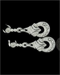 Art Deco Style Lab Created Diamond 14K White Gold Finish Bridal Drop Earrings