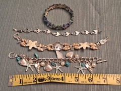 Vintage Girls Bracelets Ocean Theme Costume Dress Up Jewelry Lot Of 4