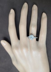 Vintage Platinum Engagement Ring 2.40CT.Lab Grown Old Euro Round Cut Diamond
