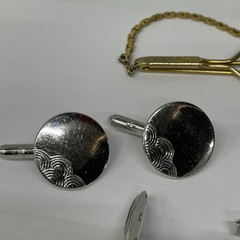 Vintage Mens Cufflinks Lot Tie Clip Money Clip Swank Kinney Art Deco Mid Century