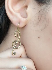 vintage brass earrings