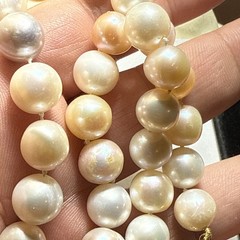 Choker Cultured Pearl 14k 9mm Ball Clasp 10mm Big Multicolor Pearls 16.5” Unused