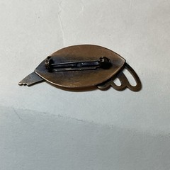 Copper And Mixed Metals Brooch Vintage Mid Century Modern Leaf Wing Abstract