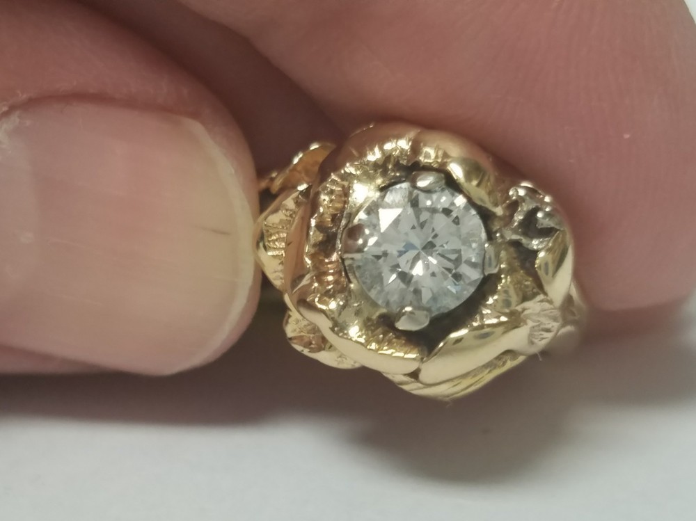 Antique 0.80ct Diamond Rose Motiff Ring