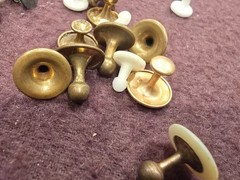 Antique Vtg Collar Cuff Stud Buttons Lot Mother Pearl Mop Over 70 PCs Sets Too
