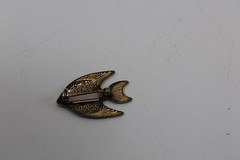 Brooch Gold-Tone Alloy Fish Design Vintage