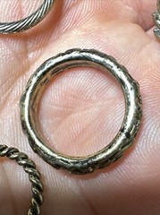 Mixed Lot of Jewelry 4 rings total 3 Braided Brass Metal & 1 Natural Vary Sizes