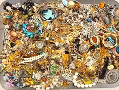 3 Lbs Pounds Unsorted Huge Lot Jewelry Vintage Now Junk Art Craft Treasure Fun