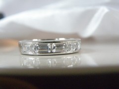 Berricle Sterling Silver 925 Baguette CZ Channel Set Vintage Band Ring Size 7