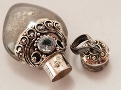 Vintage Sterling Silver Heart Keepsake Pendant 4.5 cm