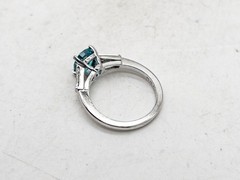 Designer $5000 5.50ct Natural Blue Zircon VS G Diamond Platinum Ring 6g