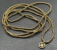 Givenchy 80s Logo Charm Beaded Ball Chain Gold Tone Necklace Or Bracelet 36″