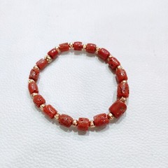 Red Coral Bracelet Italy Natural Coral Bracelet Handmade Coral Gemstone Bracelet