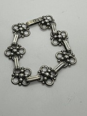 Scholle 830s Silver bracelet Norway Norwegian vintage estate Art Nouveau 1857